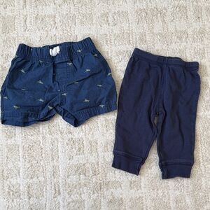 Carter's Navy Shorts and Leggings Set with Lime 3/$16!!Green Dino Accent